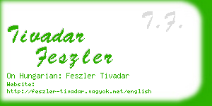 tivadar feszler business card